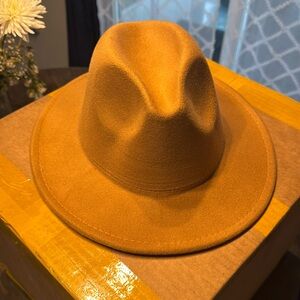 Unisex Double-Sided Color Matching Fedora Hat (Tan and Olive Green